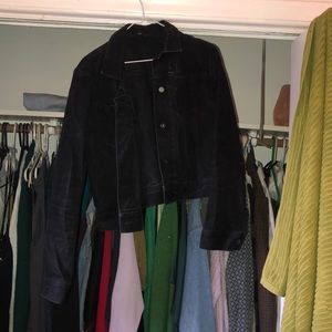 Vintage DKNY black jean jacket cropped